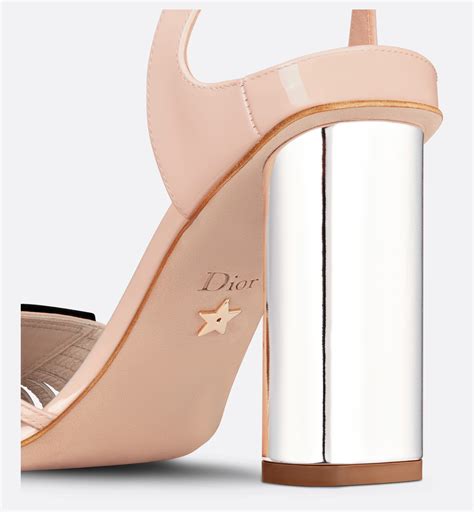 La Parisienne Dior Heeled Sandal Nude Patent Calfskin